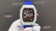 swiss clone RM67-02 Alexis Pinturault White Case Blue Strap Watch (2)_th.jpg